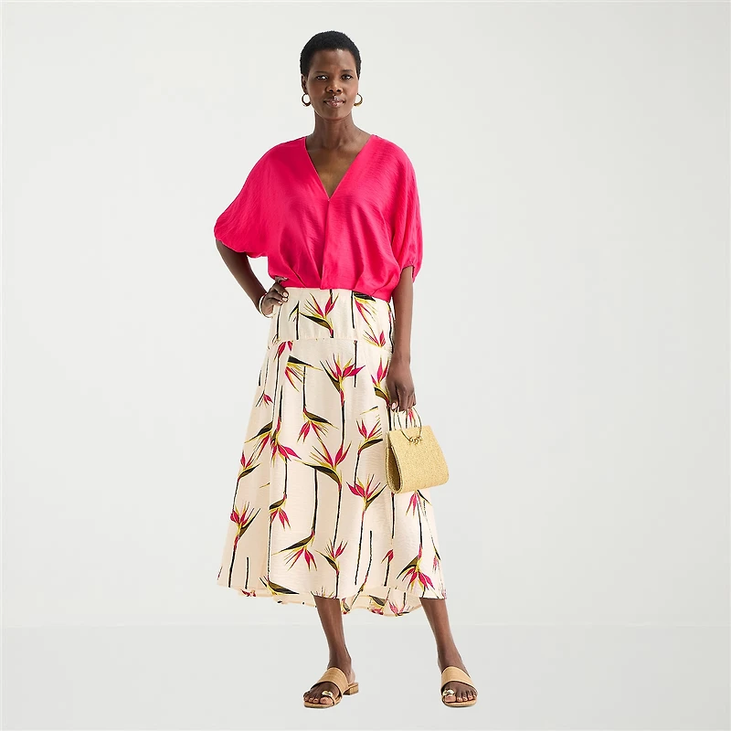 Worthington Womens Tall Pleated Skirt