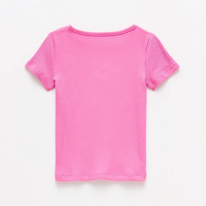 Okie Dokie Toddler & Little Girls Crew Neck Short Sleeve T-Shirt