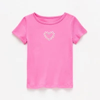 Okie Dokie Toddler & Little Girls Crew Neck Short Sleeve T-Shirt