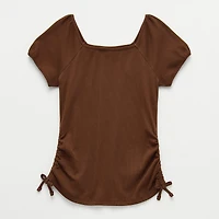 Thereabouts Little & Big Kid Girls Square Neck Short Sleeve T-Shirt