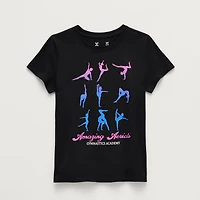 Xersion Little & Big Kid Girls Crew Neck Short Sleeve Regular Fit Graphic T-Shirt