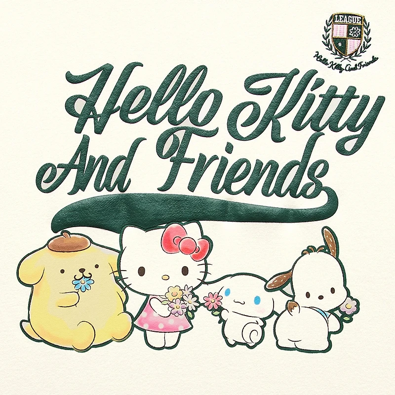 Grayson Threads, The Label Womens Juniors Crew Neck Long Sleeve Hello Kitty Sweatshirt