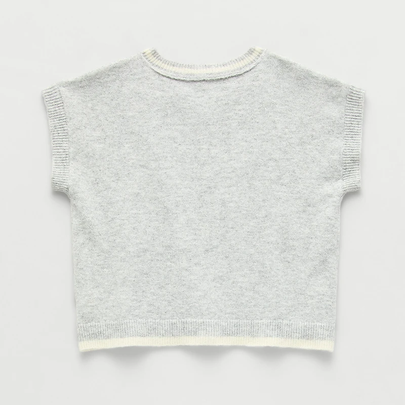 Eyeshadow Big Kid Girls V Neck Sweater Vest