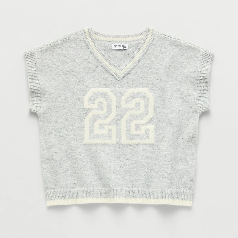 Eyeshadow Big Kid Girls V Neck Sweater Vest