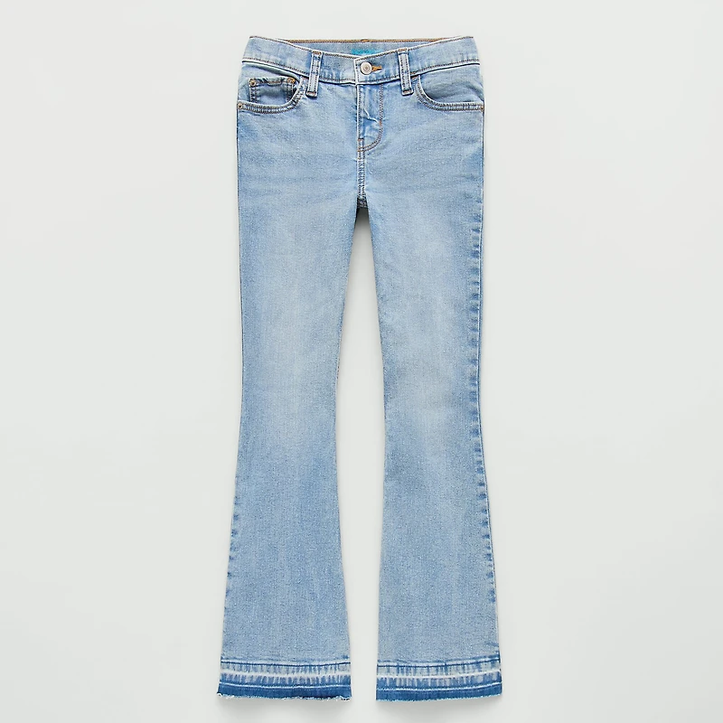 Thereabouts Little & Big Kid Girls Adjustable Waist Low Rise Flare Leg Jean