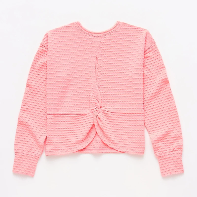 Xersion Little & Big Kid Girls Crew Neck Long Sleeve Active T-Shirt