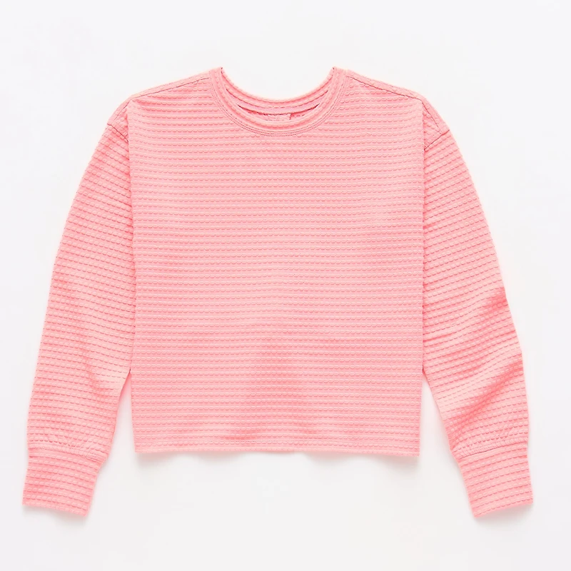Xersion Little & Big Kid Girls Crew Neck Long Sleeve Active T-Shirt