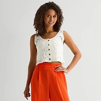 by&by Womens Juniors V Neck Sleeveless Tank Top