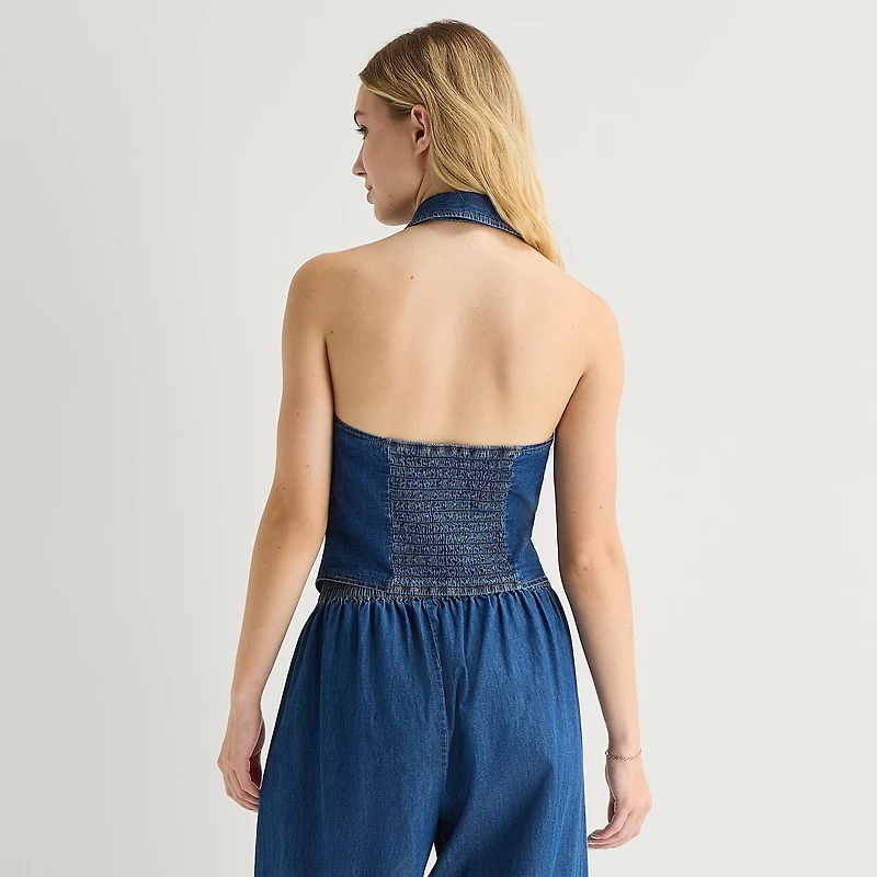 by&by Womens Juniors Sleeveless Vest