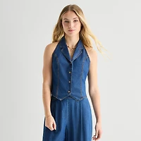 by&by Womens Juniors Sleeveless Vest