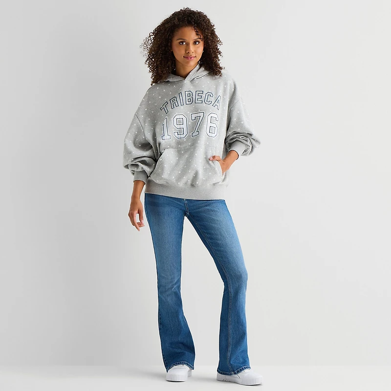 Arizona Womens Juniors Long Sleeve Fleece Hoodie
