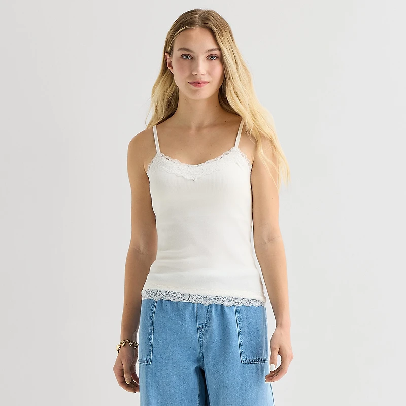 Forever 21 Womens Juniors Scoop Neck Sleeveless Camisole