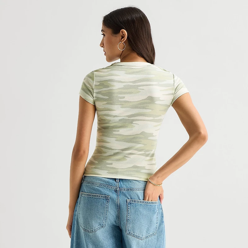 Arizona Womens Crew Neck Short Sleeve T-Shirt