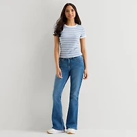 Arizona Womens Juniors Crew Neck Short Sleeve T-Shirt