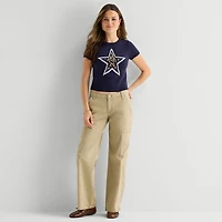 Arizona Womens Juniors Crew Neck Short Sleeve Shell