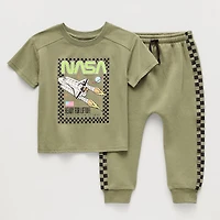 Grayson Little Toddler Boys NASA 2-pc. Pant Set