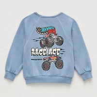 Grayson Little Toddler Boys Crew Neck Long Sleeve Hot Wheels Sweatshirt