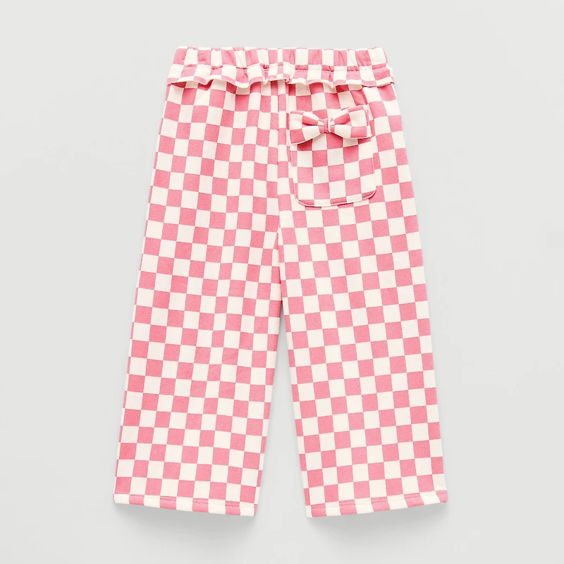 Grayson Little Toddler Girls Wide Leg Relaxed Fit Pull-On Pant