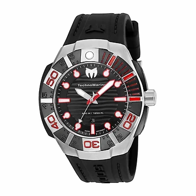 Techno Marine Mens Black Strap Watch Tm