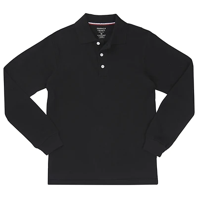 French Toast Toddler Boys Long Sleeve Regular Fit Stretch Fabric Polo Shirt