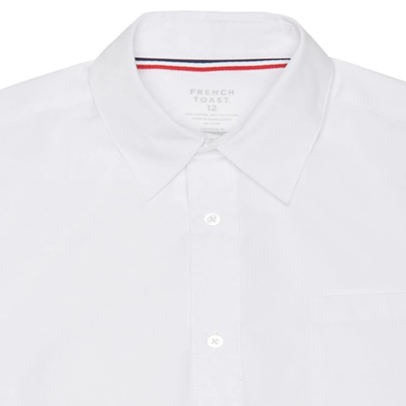 French Toast Toddler Boys Wrinkle Resistant Point Collar Short Sleeve Dress Shirt