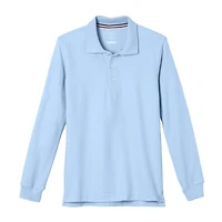 French Toast Toddler Boys Long Sleeve Boxy Fit Polo Shirt