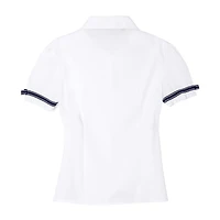 French Toast Toddler Girls Short Sleeve Fitted Regular Fit Button-Down Shirt
