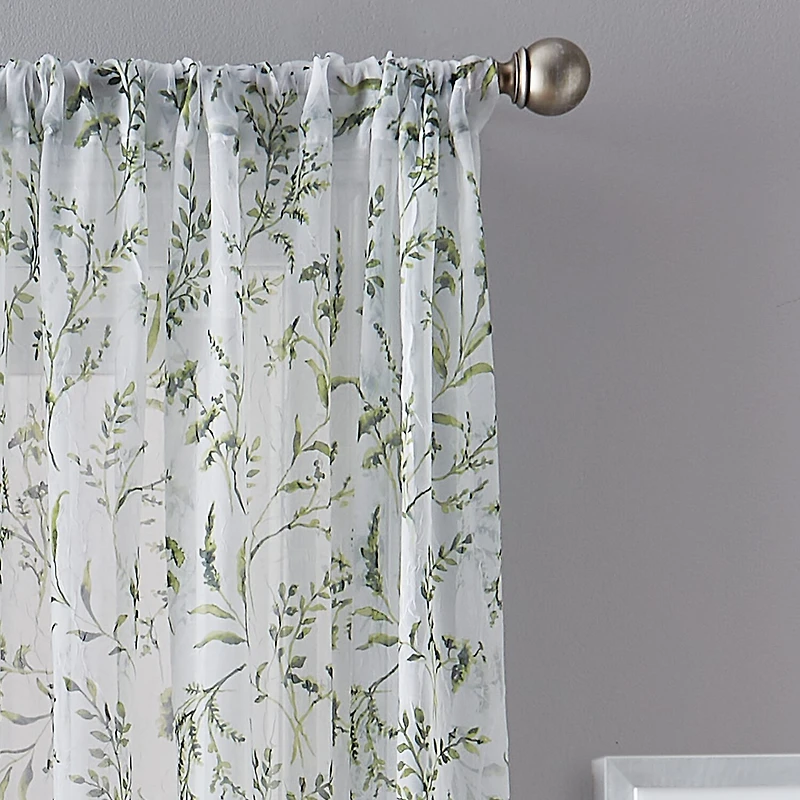 CHF Santa Barbara Rod Pocket Sheer Single Curtain Panel