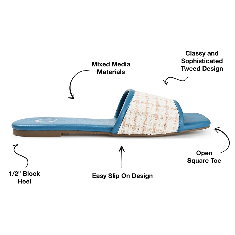 Journee Collection Womens Mikala Flat Sandals