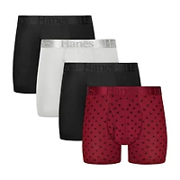 Hanes Supersoft Bonus Pack Mens 4 Comfort Waistband Trunks Uo2td4