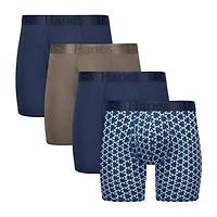 Hanes Supersoft Bonus Pack Mens 4 Boxer Briefs Uo2bd4