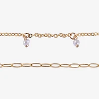 Arizona Gold Tone Womens 4-pc. Bracelet Set