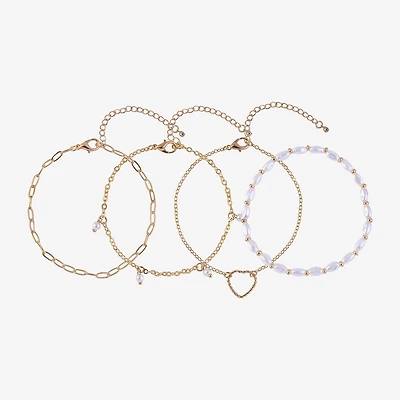 Arizona Gold Tone Womens 4-pc. Bracelet Set