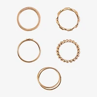 Arizona Gold Tone Womens Butterfly Delicate Ring Set