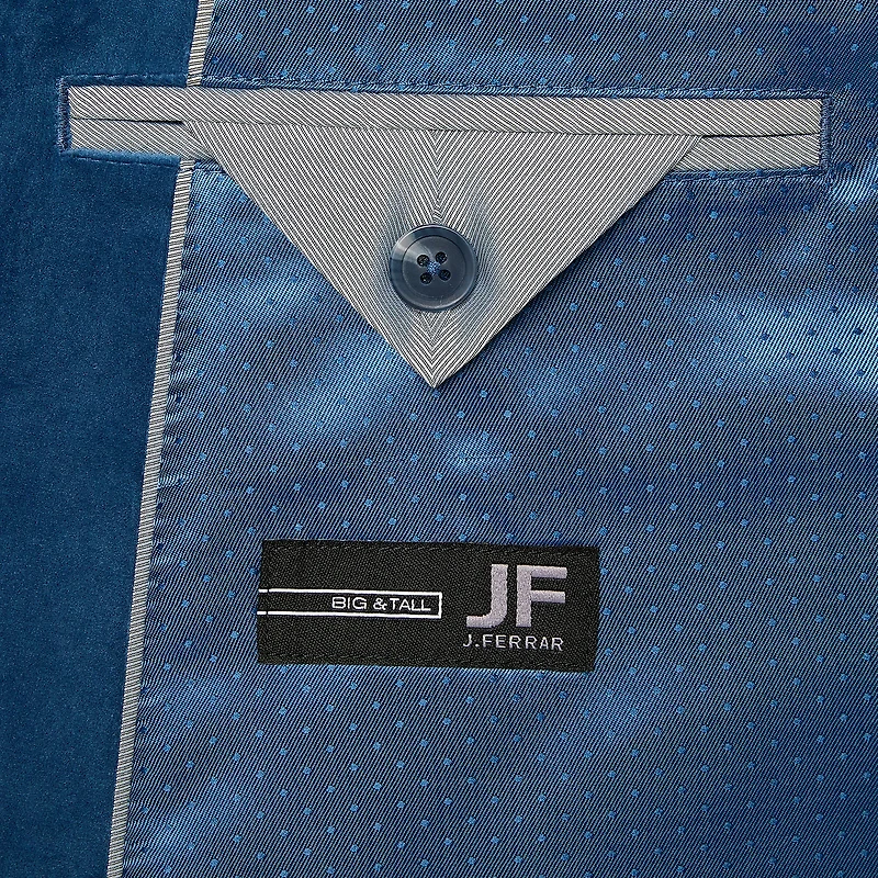 J. Ferrar Evening Edition Mens Big and Tall Floral Stretch Fabric Regular Fit Tuxedo Jacket