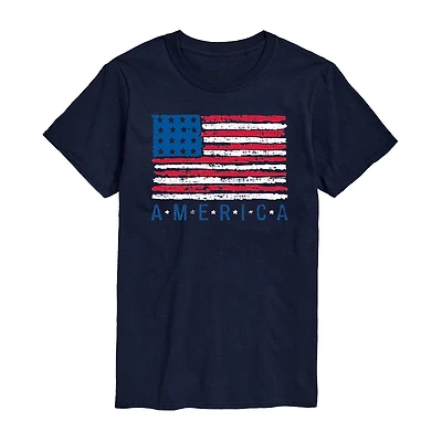 Mens Crew Neck Short Sleeve Classic Fit Big and Tall Graphic T-Shirt