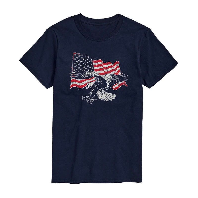 Mens Crew Neck Short Sleeve Classic Fit Big and Tall Graphic T-Shirt