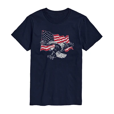 Mens Crew Neck Short Sleeve Classic Fit Big and Tall Graphic T-Shirt