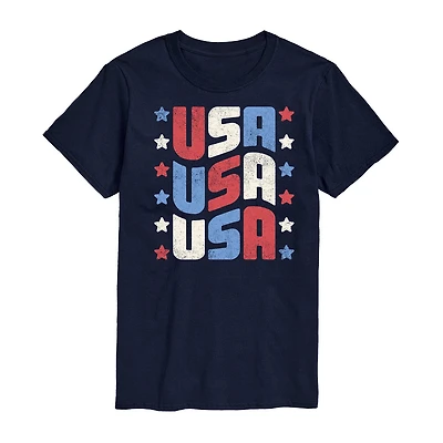 Mens Crew Neck Short Sleeve Classic Fit Big and Tall Graphic T-Shirt