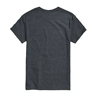 Mens Crew Neck Short Sleeve Classic Fit Lilo & Stitch Big and Tall Graphic T-Shirt