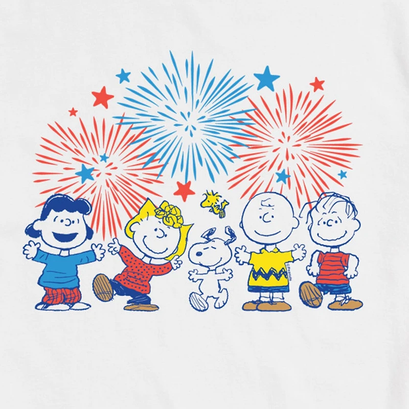 Mens Crew Neck Short Sleeve Classic Fit Peanuts Snoopy Big and Tall Graphic T-Shirt