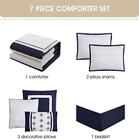Stratford Park Aileen 7-pc. Geometric Lightweight Comforter Set