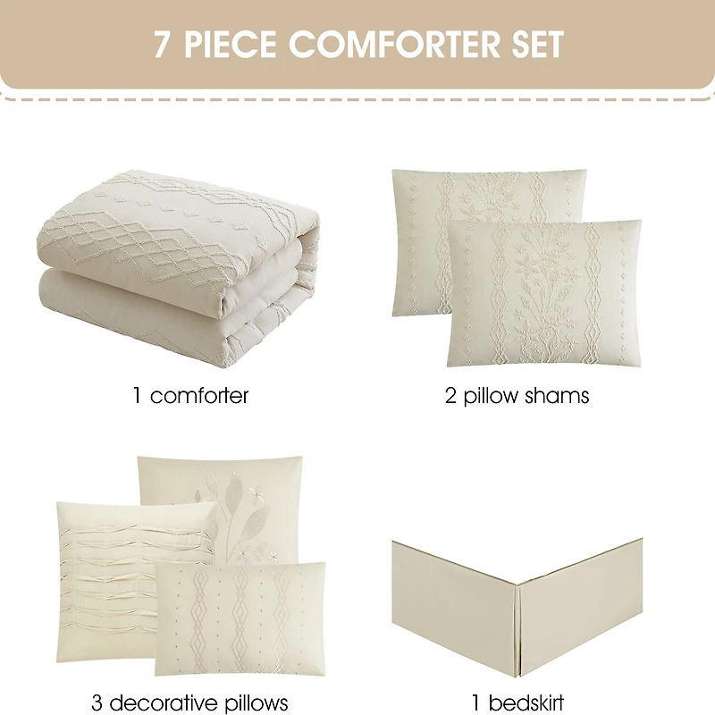 Stratford Park Keltie 7-pc. Geometric Lightweight Comforter Set