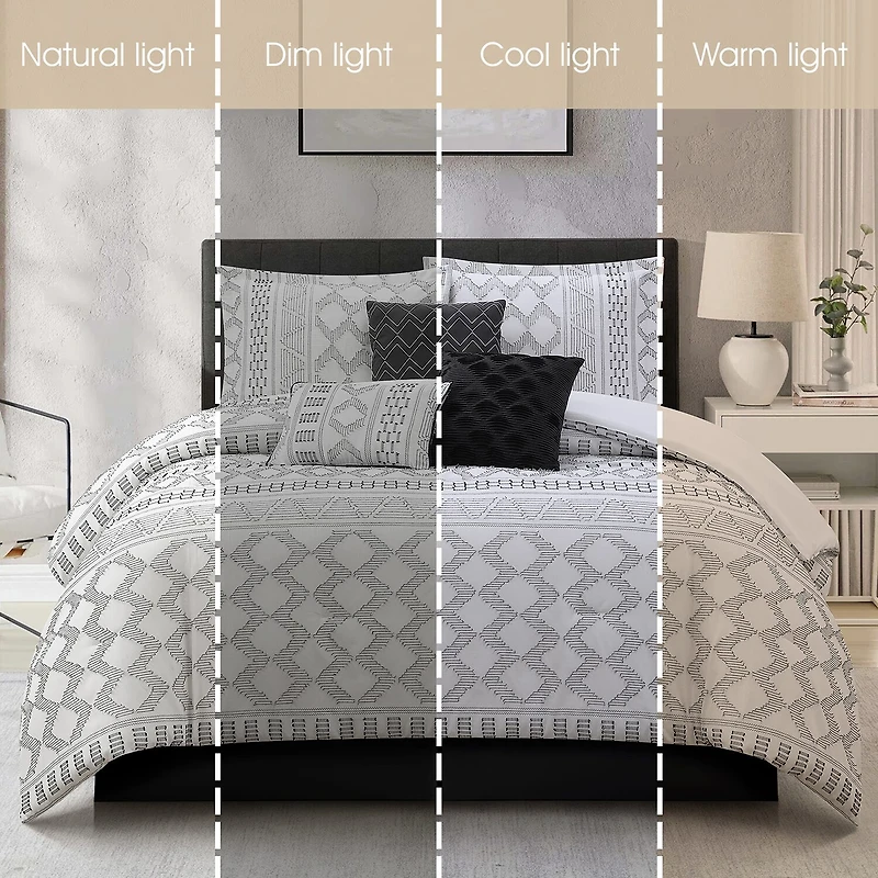 Stratford Park Leana 7-pc. Geometric Lightweight Comforter Set