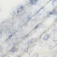 Laura Ashley Barnette Rod Pocket Sheer Set of 4 Curtain Panel