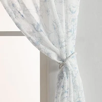 Laura Ashley Barnette Rod Pocket Sheer Set of 4 Curtain Panel