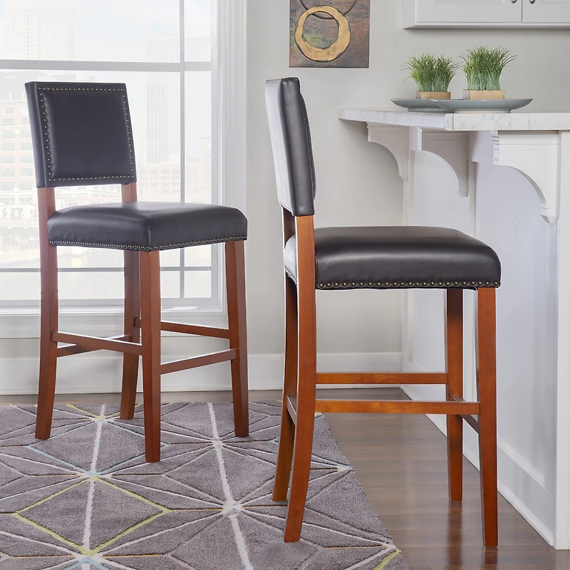 Archer Upholstered Barstool with Back
