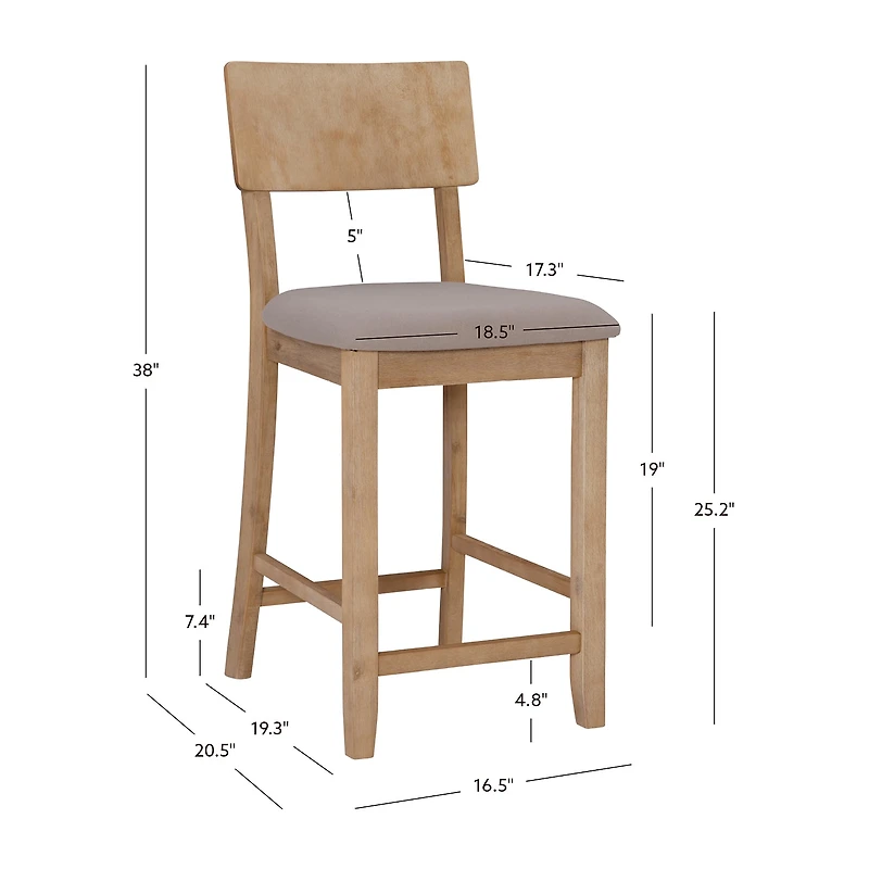 Linon Jordan Upholstered Bar Stool