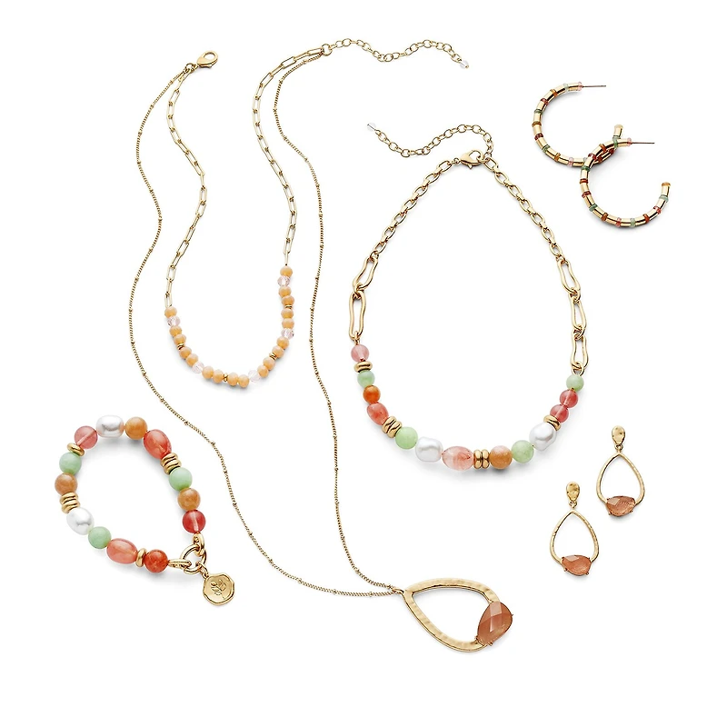 a.n.a Gold Tone Womens 50 Inch Strand Necklace