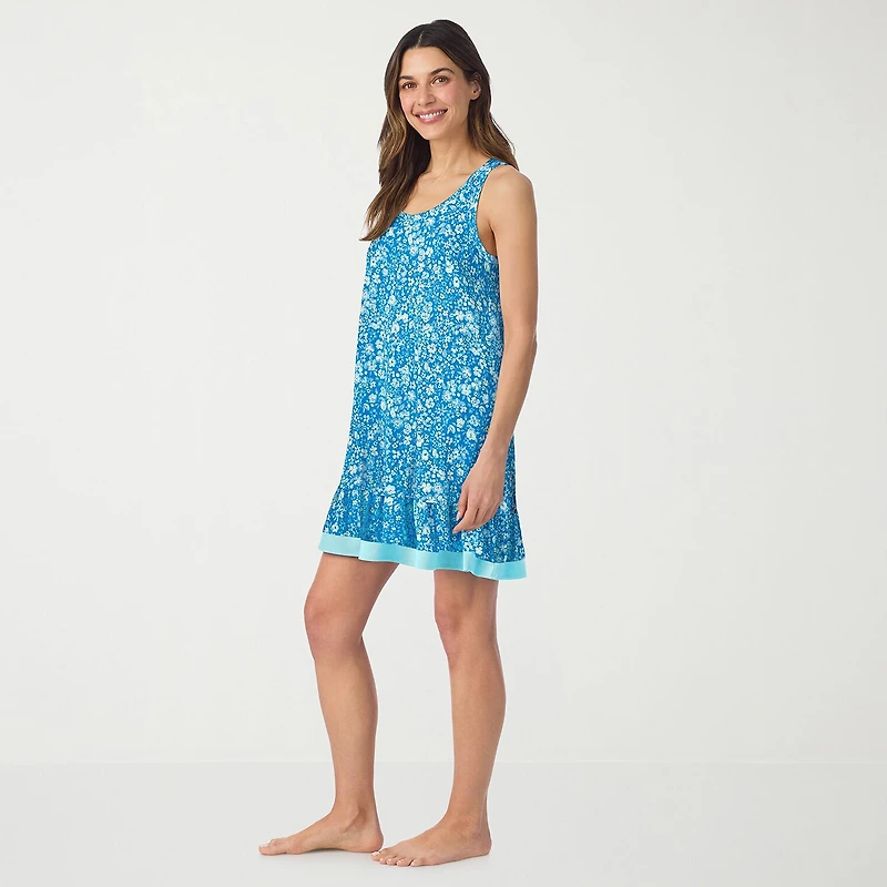 Cuddl Duds Womens Sleeveless Scoop Neck Chemise